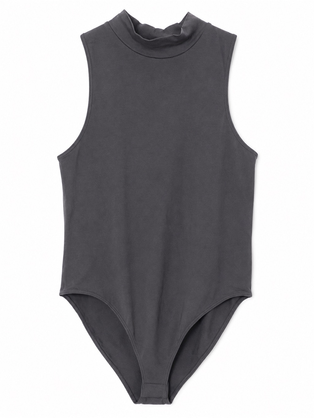 a new day Sleeveless Mock Neck One-Piece Bodysuit in Charcoal